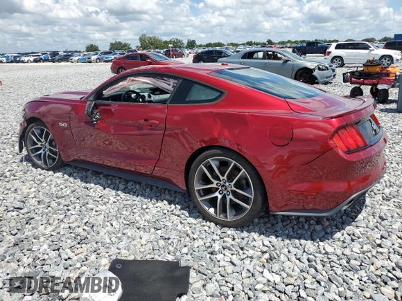 2015 Ford Mustang GT with VIN 1FA6P8CF3F5350583, listed as a Copart auction lot 61400055 with 74,404 mi miles and Non repairable. Bid and sale history available at DreamBid. Image 2.