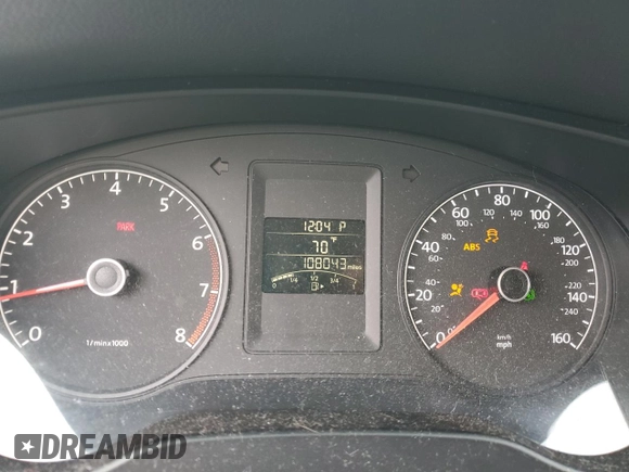 2013 Volkswagen Jetta S with VIN 3VW2K7AJ4DM383217, listed as a Copart auction lot 61620015 with 108,043 mi miles and Salvage title. Bid and sale history available at DreamBid. Image 9.