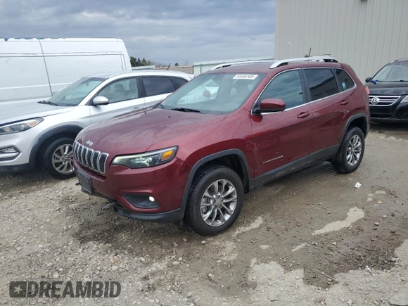 2019 Jeep Cherokee Latitude Plus with VIN 1C4PJMLX1KD250905, listed as a Copart auction lot 54446165 with 83,737 mi miles and Salvage title. Bid and sale history available at DreamBid. Image 1.