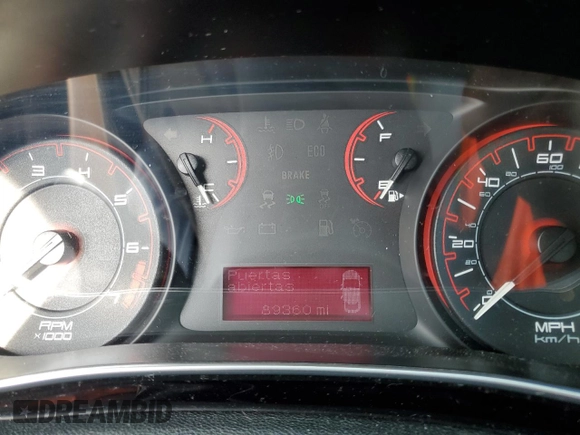 2013 Dodge Dart SXT with VIN 1C3CDFBA8DD118780, listed as a Copart auction lot 57440395 with 89,360 mi miles and Non repairable. Bid and sale history available at DreamBid. Image 9.