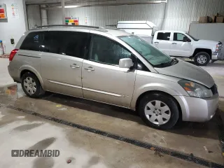 2005 Nissan Quest SL with VIN 5N1BV28U85N138422, listed as a Copart auction lot 82899984 with 0 mi miles and Salvage Title. Bid and sale history available at carsss.com. Image 4.