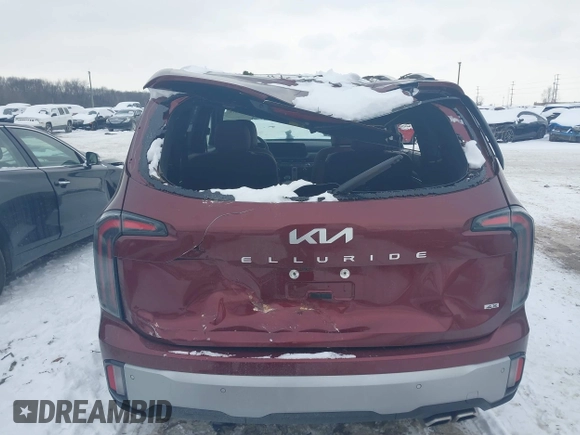2023 Kia Telluride SX Prestige X-Pro with VIN 5XYP5DGC3PG366935, listed as a IAAI auction lot 41257675 with 23,943 mi miles and . Bid and sale history available at DreamBid. Image 16.
