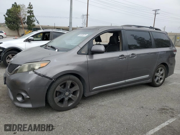 2011 Toyota Sienna SE with VIN 5TDXK3DC0BS121254, listed as a Copart auction lot 58588875 with 151,334 mi miles and Salvage title. Bid and sale history available at DreamBid. Image 1.