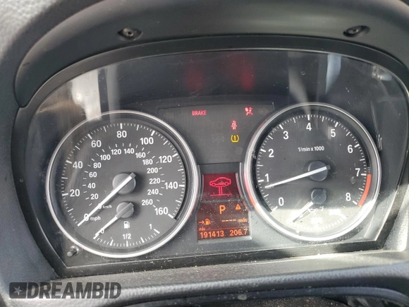 2011 BMW 3 Series 328i with VIN WBAKE5C53BE573573, listed as a Copart auction lot 71417684 with 191,413 mi miles and Salvage title. Bid and sale history available at DreamBid. Image 9.