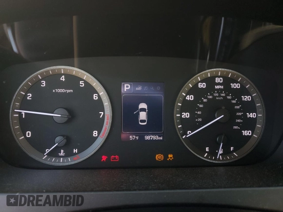 2016 Hyundai Sonata Sport with VIN 5NPE34AF6GH354691, listed as a Copart auction lot 52252505 with 98,793 mi miles and Salvage Title. Bid and sale history available at DreamBid. Image 9.