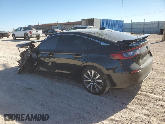 2024 Honda Civic EX-L z VIN 19XFL1H79RE021846, wystawiony jako Copart lot #85976734 z przebiegiem Nie podano mil oraz Szkoda całkowita • Salvage title. Historia ofert i sprzedaży dostępna na DreamBid. Obrazek 2.