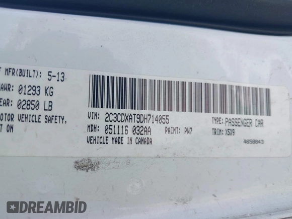 2013 Dodge Charger Police with VIN 2C3CDXAT9DH714055, listed as a IAAI auction lot 42099590 with Not Provided miles and . Bid and sale history available at DreamBid. Image 9.