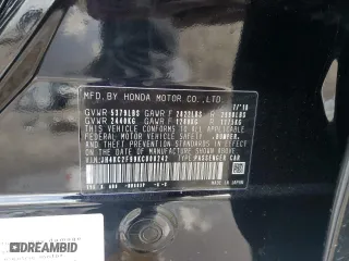 2019 Acura RLX Hybrid Advance Pkg with VIN JH4KC2F99KC000242, listed as a Copart auction lot 48571295 with 40,832 mi miles and Salvage Title. Bid and sale history available at carsss.com. Image 12.