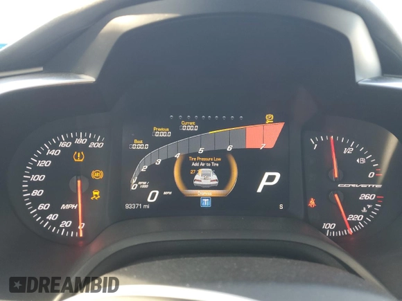 2016 Chevrolet Corvette 1LT with VIN 1G1YB2D76G5114817, listed as a Copart auction lot 87674135 with 93,371 mi miles and Salvage Title. Bid and sale history available at carsss.com. Image 9.