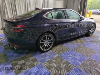 2023 Genesis G70 2.0T with VIN KMTG34TA0PU132391, listed as a Copart auction lot 72075974 with 17,479 mi miles and Salvage Title. Bid and sale history available at DreamBid. Image 3.