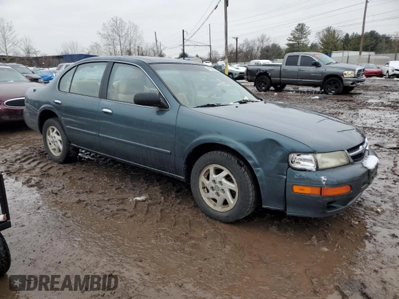 1998 Nissan Maxima GXE with VIN JN1CA21D1WT607137, listed as a Copart auction lot 43629285 with 159,196 mi miles and Salvage title. Bid and sale history available at DreamBid. Image 4.
