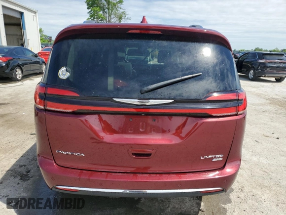 2021 Chrysler Pacifica Limited with VIN 2C4RC3GG2MR590636, listed as a Copart auction lot 56072515 with 87,040 mi miles and Clean title. Bid and sale history available at DreamBid. Image 6.