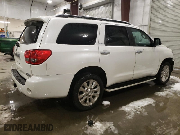 2014 Toyota Sequoia Platinum with VIN 5TDDW5G16ES102497, listed as a Copart auction lot 83867114 with 201,315 mi miles and Salvage Title. Bid and sale history available at carsss.com. Image 3.