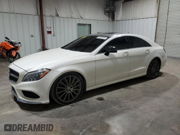 2015 Mercedes-Benz CLS-Class CLS 400 with VIN WDDLJ6FBXFA139907, listed as a Copart auction lot 84054264 with 150,272 mi miles and Salvage Title. Bid and sale history available at carsss.com. Image 1.