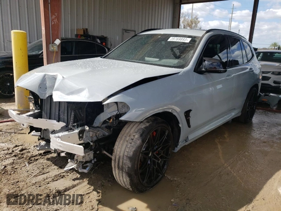 2022 BMW X3 M z VIN 5YM13EC0XN9M66145, wystawiony jako Copart lot #39769893 z przebiegiem 1682 mil mil oraz . Historia ofert i sprzedaży dostępna na DreamBid. Obrazek 1.