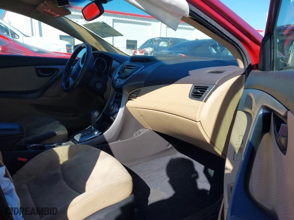 2012 Hyundai Elantra GLS with VIN KMHDH4AE8CU417385, listed as a IAAI auction lot 41866598 with 131,355 mi miles. Bid and sale history available at carsss.com. Image 5.
