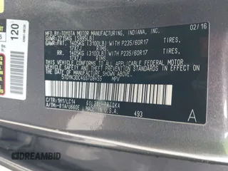 2016 Toyota Sienna XLE with VIN 5TDYK3DC4GS708455, listed as a IAAI auction lot 41914114 with 140,451 mi miles. Bid and sale history available at carsss.com. Image 9.