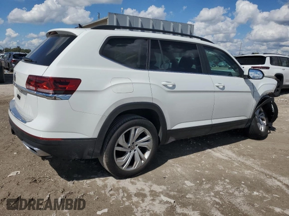2023 Volkswagen Atlas SE with VIN 1V2JR2CA0PC549599, listed as a Copart auction lot 47189555 with 18,291 mi miles and Non repairable. Bid and sale history available at DreamBid. Image 3.