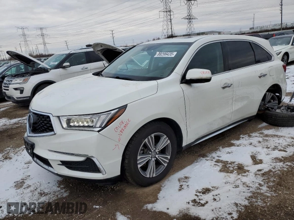 2019 Acura MDX with VIN 5J8YD4H30KL018157, listed as a Copart auction lot 88299435 with 46,726 mi miles and Salvage Title. Bid and sale history available at carsss.com. Image 1.