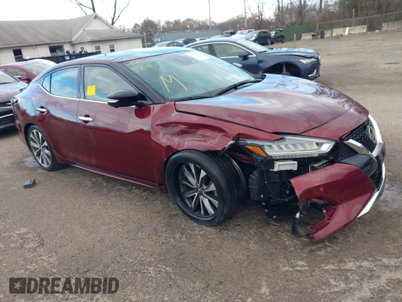 2020 Nissan Maxima Platinum with VIN 1N4AA6FV1LC377694, listed as a IAAI auction lot 40997776 with 14,321 mi miles and . Bid and sale history available at DreamBid. Image 1.
