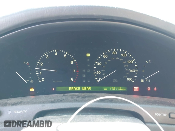 2000 Lexus LS 400 with VIN JT8BH28F4Y0179448, listed as a IAAI auction lot 41563460 with 179,113 mi miles. Bid and sale history available at carsss.com. Image 7.
