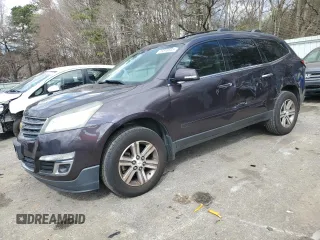 2015 Chevrolet Traverse LT z VIN 1GNKRGKDXFJ293455, wystawiony jako Copart lot #48848505 z przebiegiem 156 666 mil mil oraz Szkoda całkowita • Salvage title. Historia ofert i sprzedaży dostępna na DreamBid. Obrazek 1.