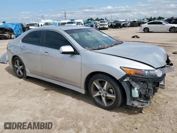 2013 Acura TSX Special Edition with VIN JH4CU2F84DC001116, listed as a Copart auction lot 58497705 with 29,432 mi miles and Salvage title. Bid and sale history available at DreamBid. Image 4.