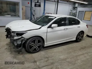 2016 Honda Accord Sport with VIN 1HGCR2F55GA161399, listed as a Copart auction lot 59223575 with 78,049 mi miles and Salvage title. Bid and sale history available at DreamBid. Image 1.