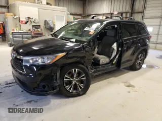2016 Toyota Highlander XLE with VIN 5TDKKRFH7GS504721, listed as a Copart auction lot 48159524 with 163,737 mi miles and Salvage title. Bid and sale history available at DreamBid. Image 1.