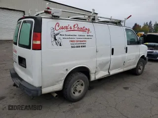2008 Chevrolet Express Cargo Van with VIN 1GCGG25C981188144, listed as a Copart auction lot 76550214 with 292,178 mi miles and Salvage Title. Bid and sale history available at carsss.com. Image 3.