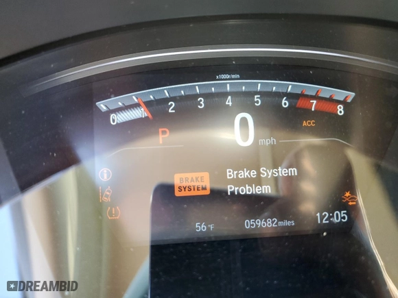 2019 Honda CR-V EX-L with VIN 2HKRW2H80KH677762, listed as a Copart auction lot 50615805 with 59,682 mi miles and Salvage Title. Bid and sale history available at carsss.com. Image 9.