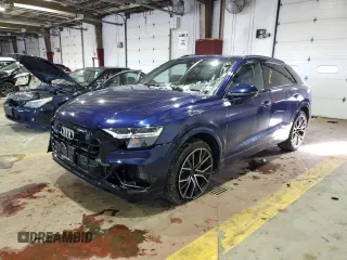 2019 Audi Q8 Premium Plus with VIN WA1EVAF15KD022496, listed as a Copart auction lot 85316134 with 101,644 mi miles and Salvage Title. Bid and sale history available at carsss.com. Image 1.
