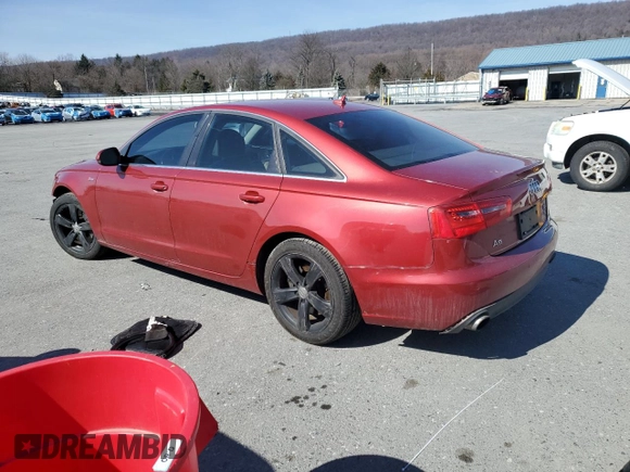 2012 Audi A6 3.0T Premium Plus with VIN WAUGGAFC2CN163853, listed as a Copart auction lot 46657225 with 156,412 mi miles and Salvage Title. Bid and sale history available at carsss.com. Image 2.