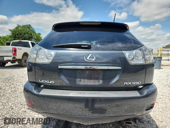 2005 Lexus RX 330 with VIN 2T2GA31U85C021864, listed as a Copart auction lot 59857965 with 135,756 mi miles and Salvage title. Bid and sale history available at DreamBid. Image 6.