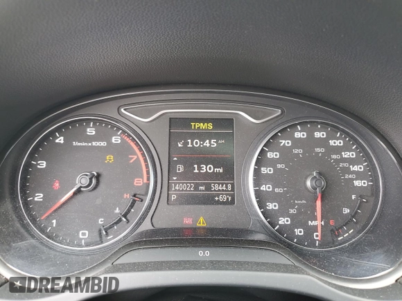 2015 Audi A3 Premium Plus with VIN WAUCCGFFXF1004887, listed as a Copart auction lot 56166895 with 140,022 mi miles and Salvage title. Bid and sale history available at DreamBid. Image 9.