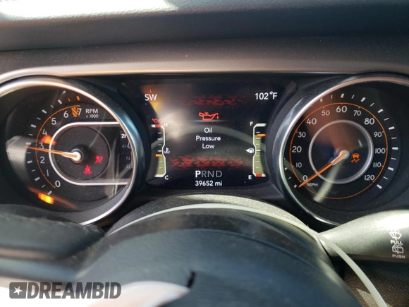 2020 Jeep Wrangler Sport with VIN 1C4GJXAG7LW274054, listed as a Copart auction lot 59922124 with 39,652 mi miles and Salvage title. Bid and sale history available at DreamBid. Image 9.