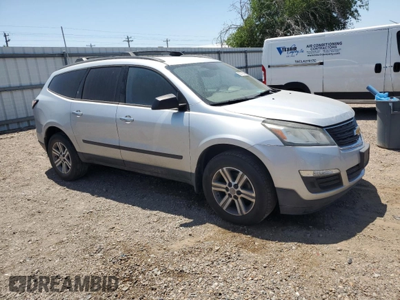 2016 Chevrolet Traverse LS z VIN 1GNKRFED3GJ204445, wystawiony jako Copart lot #52771545 z przebiegiem 118 417 mil mil oraz Szkoda całkowita • Salvage title. Historia ofert i sprzedaży dostępna na DreamBid. Obrazek 4.