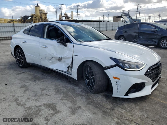 2021 Hyundai Sonata N Line with VIN 5NPEK4JC6MH117610, listed as a Copart auction lot 45111815 with 40,506 mi miles and Salvage Title. Bid and sale history available at carsss.com. Image 4.