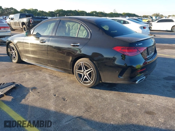 2023 Mercedes-Benz C 300 with VIN W1KAF4GB3PR107816, listed as a IAAI auction lot 41288528 with 70,052 mi miles and . Bid and sale history available at DreamBid. Image 3.