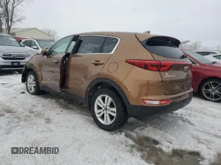 2017 Kia Sportage LX with VIN KNDPMCAC6H7221733, listed as a Copart auction lot 46054735 with Not Provided miles and Non Repairable. Bid and sale history available at DreamBid. Image 2.