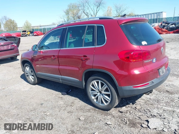 2016 Volkswagen Tiguan S with VIN WVGBV7AX4GW021564, listed as a IAAI auction lot 41995637 with 96,167 mi miles and . Bid and sale history available at DreamBid. Image 3.