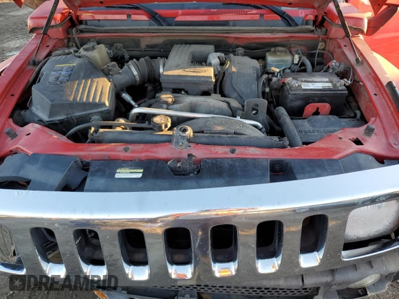 2007 Hummer H3 SUV with VIN 5GTDN13E278185639, listed as a Copart auction lot 80929864 with 268,989 mi miles and Salvage Title. Bid and sale history available at DreamBid. Image 12.