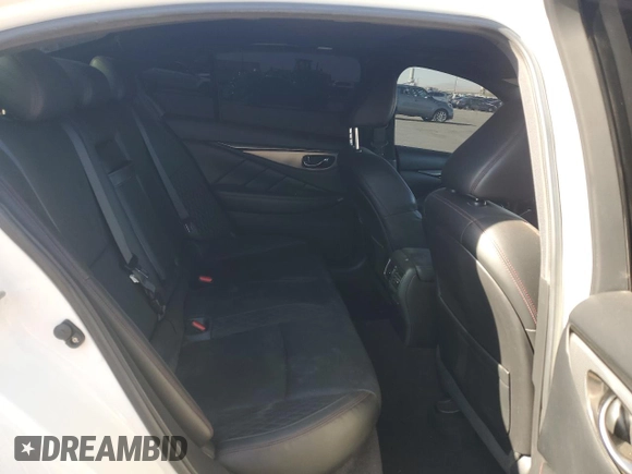 2018 Infiniti Q50 Red Sport 400 with VIN JN1FV7AP3JM461528, listed as a Copart auction lot 54928565 with 91,501 mi miles and Clean Title. Bid and sale history available at DreamBid. Image 10.