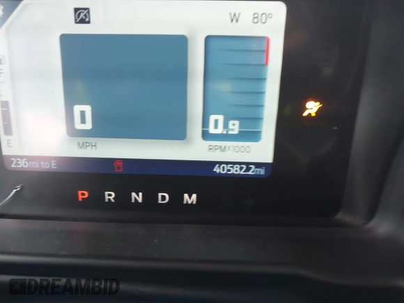 2023 Ford Bronco with VIN 1FMDE5CH8PLB04693, listed as a IAAI auction lot 42524166 with 40,582 mi miles and . Bid and sale history available at DreamBid. Image 7.