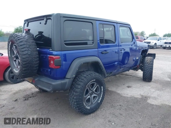 2019 Jeep Wrangler Unlimited Sport Altitude with VIN 1C4HJXDG6KW578572, listed as a IAAI auction lot 41921919 with 30,247 mi miles and . Bid and sale history available at DreamBid. Image 4.