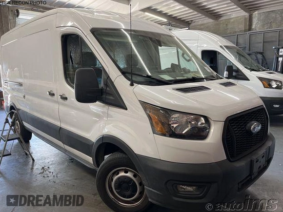 2021 Ford Transit Cargo with VIN 1FTBR1C81MKA05708, listed as a IAAI auction lot 42762772 with 67,631 mi miles and . Bid and sale history available at DreamBid. Image 7.