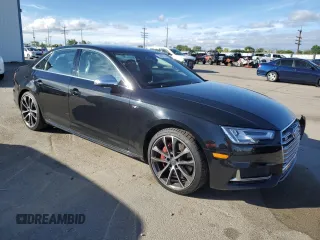 2018 Audi S4 Premium Plus with VIN WAUB4AF46JA002373, listed as a Copart auction lot 55947734 with 65,041 mi miles and Salvage Title. Bid and sale history available at carsss.com. Image 4.