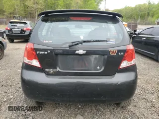 2008 Chevrolet Aveo LS with VIN KL1TD66658B116284, listed as a Copart auction lot 53671425 with Not Provided miles and Salvage Title. Bid and sale history available at DreamBid. Image 6.