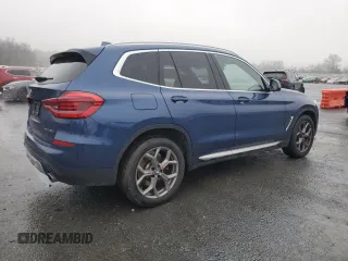 2021 BMW X3 xDrive30i with VIN 5UXTY5C01M9H12745, listed as a Copart auction lot 84824444 with 46,618 mi miles and Salvage Title. Bid and sale history available at DreamBid. Image 3.