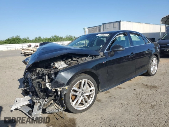 2023 Audi A4 S line Premium Plus with VIN WAUEAAF47PN006939, listed as a Copart auction lot 53004125 with Not Provided miles and Non Repairable. Bid and sale history available at DreamBid. Image 1.